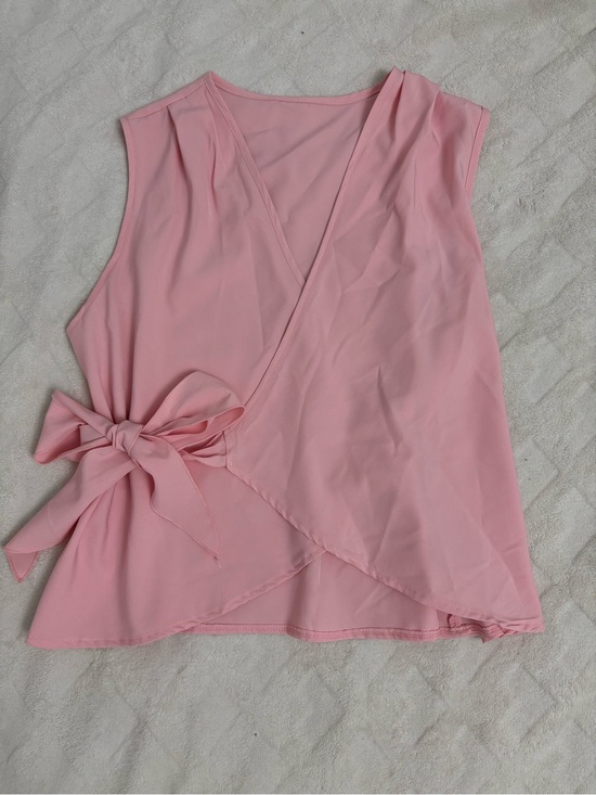 Tops - Sleeveless Wrap Tie Blouse